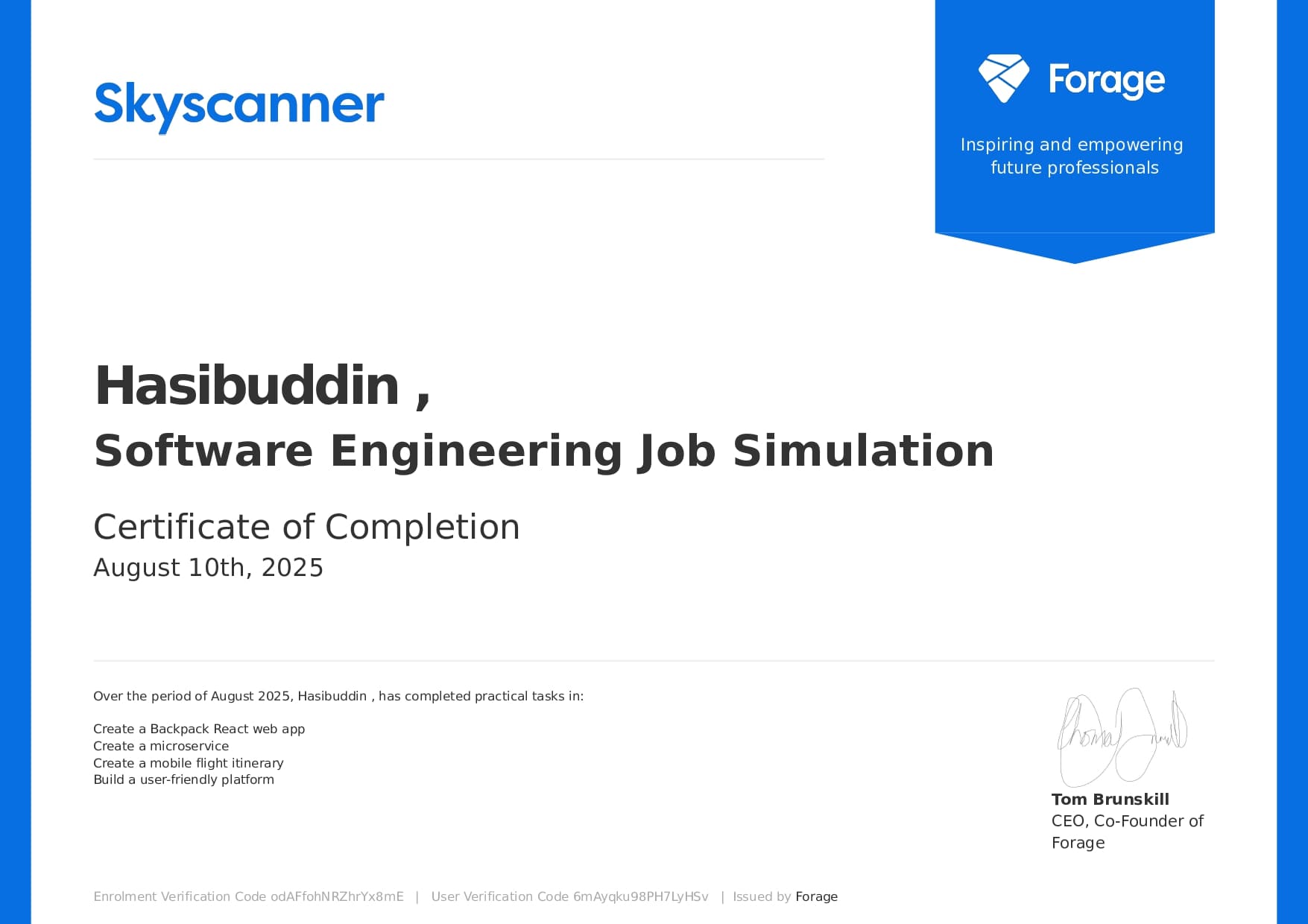 Software Engineering Job Simulation (Forage)
