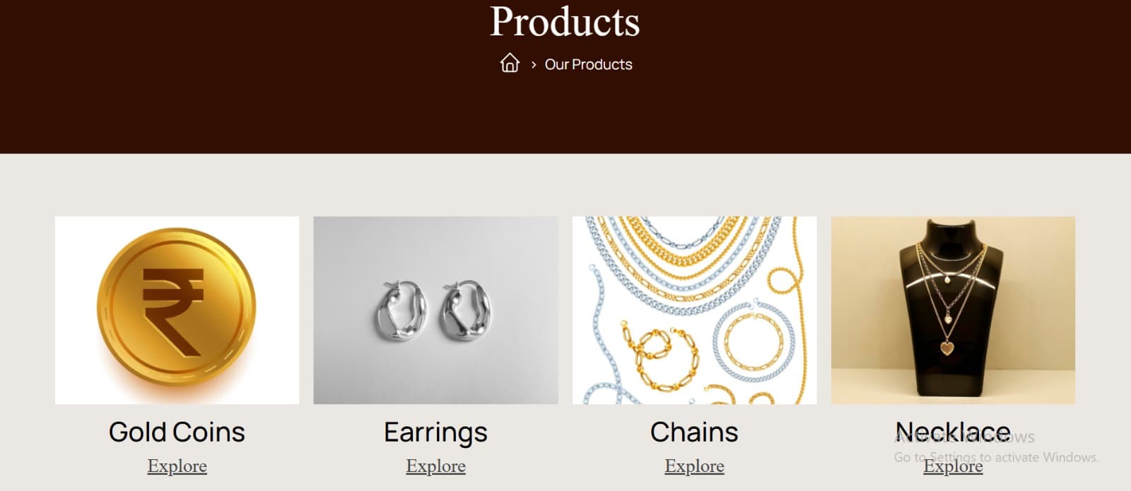 JEWELLERY – E-Commerce App